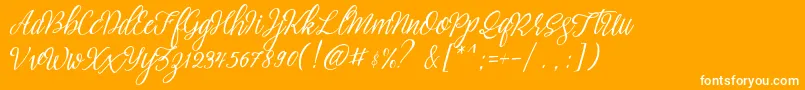 フォントbrightside typeface free demo – オレンジの背景に白い文字