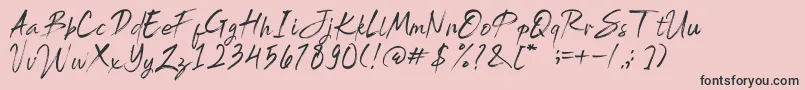 Brightside Font – Black Fonts on Pink Background