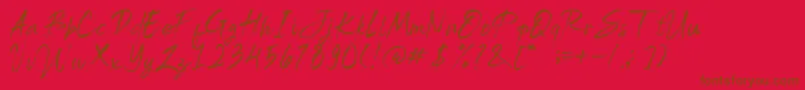 Brightside Font – Brown Fonts on Red Background