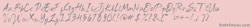 Brightside Font – Gray Fonts on Pink Background