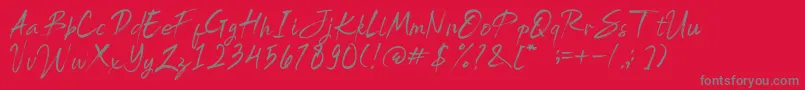 Brightside Font – Gray Fonts on Red Background