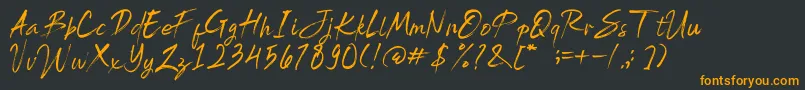 Brightside Font – Orange Fonts on Black Background