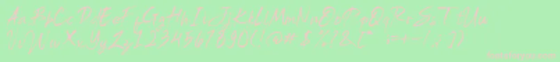 Brightside Font – Pink Fonts on Green Background
