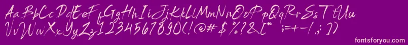 Brightside Font – Pink Fonts on Purple Background