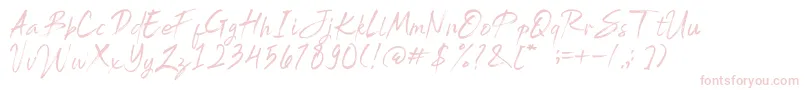 Brightside Font – Pink Fonts on White Background