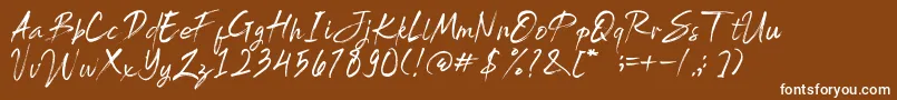 Brightside Font – White Fonts on Brown Background