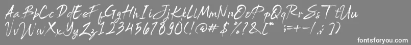 フォントBrightside – 灰色の背景に白い文字