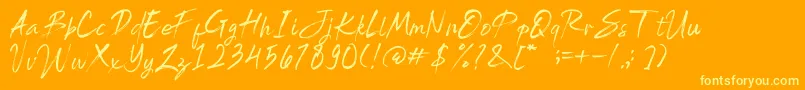 Brightside Font – Yellow Fonts on Orange Background