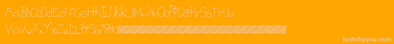 BrightSigns Font – Pink Fonts on Orange Background
