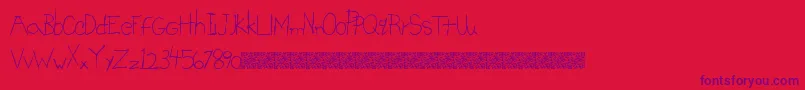 フォントBrightSigns – 赤い背景に紫のフォント