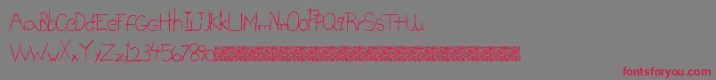 BrightSigns-fontti – punaiset fontit harmaalla taustalla