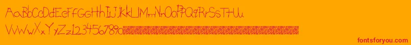 BrightSigns Font – Red Fonts on Orange Background