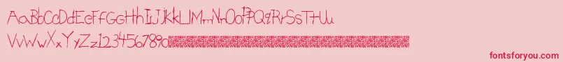 BrightSigns Font – Red Fonts on Pink Background