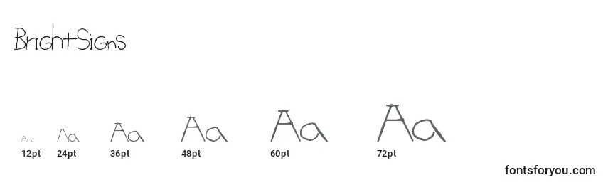 BrightSigns Font Sizes