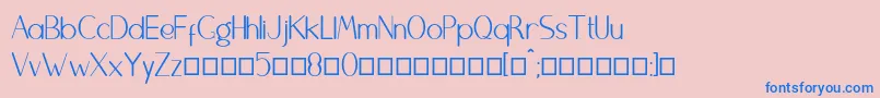 Brightydfn Font – Blue Fonts on Pink Background