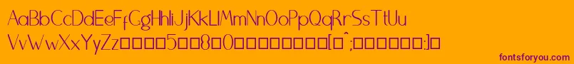 Brightydfn Font – Purple Fonts on Orange Background