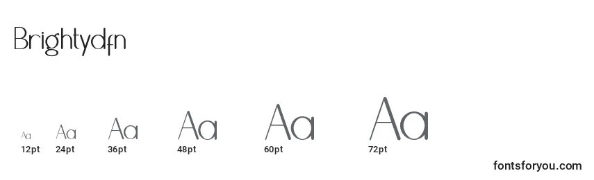Brightydfn Font Sizes