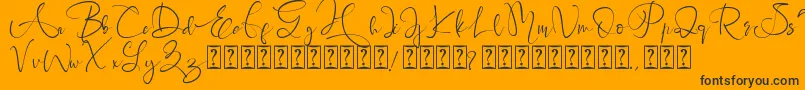 Шрифт Brigitta – чёрные шрифты на оранжевом фоне