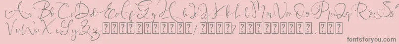 Шрифт Brigitta – серые шрифты на розовом фоне