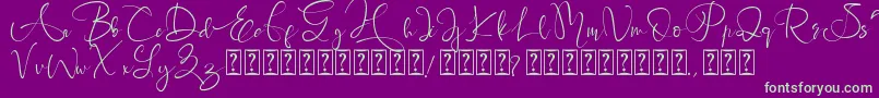 Шрифт Brigitta – зелёные шрифты на фиолетовом фоне