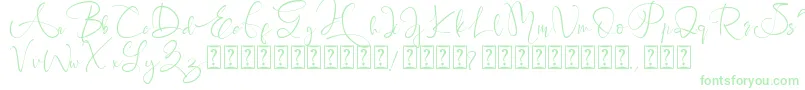 Brigitta-fontti – vihreät fontit valkoisella taustalla