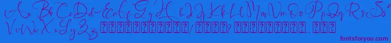 Шрифт Brigitta – фиолетовые шрифты на синем фоне