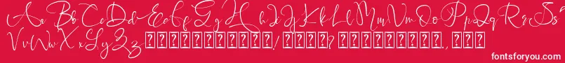 Brigitta Font – White Fonts on Red Background
