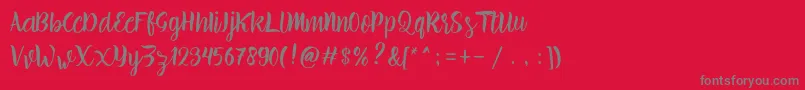 brillia Free Demo Font – Gray Fonts on Red Background