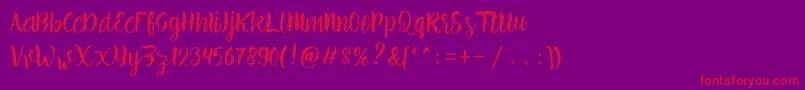 brillia Free Demo Font – Red Fonts on Purple Background