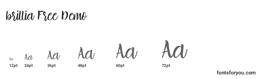 Größen der Schriftart Brillia Free Demo