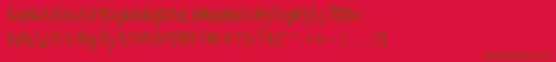 brillia Free Demo Font – Brown Fonts on Red Background