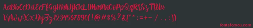 brillia Free Demo Font – Red Fonts on Black Background