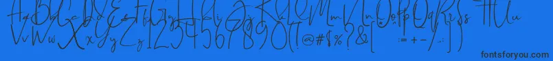 Brilliant signature  regular-fontti – mustat fontit sinisellä taustalla