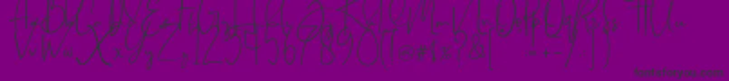 Weitere Informationen zur Brilliant signature regular-Schriftart Brilliant signature regular-Schriftart – Schwarze Schriften auf violettem Hintergrund