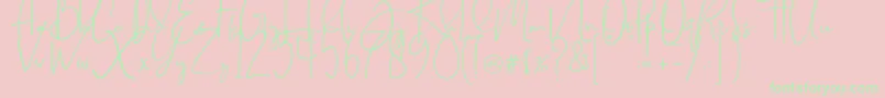Brilliant signature  regular Font – Green Fonts on Pink Background