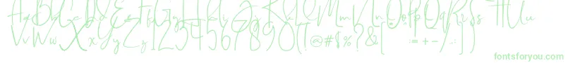 Brilliant signature  regular-Schriftart – Grüne Schriften auf weißem Hintergrund