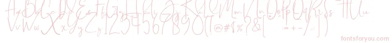 Czcionka Brilliant signature  regular – różowe czcionki