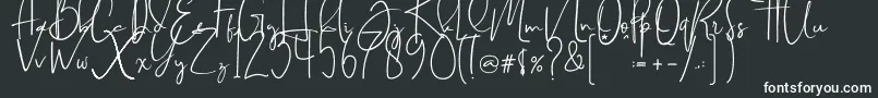 Brilliant signature  regular Font – White Fonts
