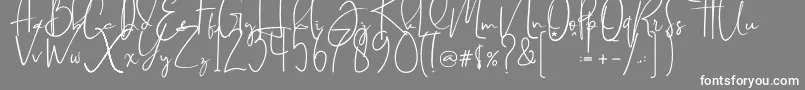 fuente Brilliant signature  regular – Fuentes Blancas Sobre Fondo Gris