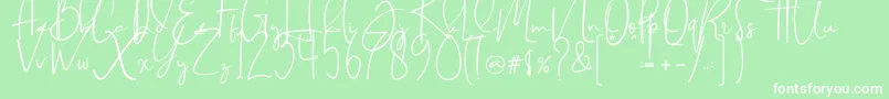 Brilliant signature  regular Font – White Fonts on Green Background