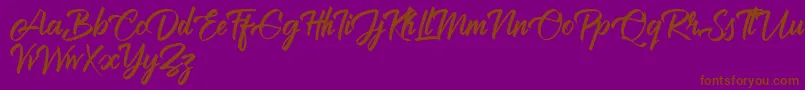 Brilliantte Personal Use Only Font – Brown Fonts on Purple Background