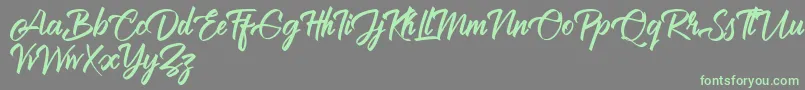 Шрифт Brilliantte Personal Use Only – зелёные шрифты на сером фоне