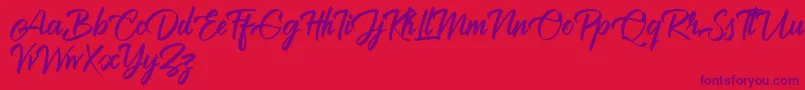 Brilliantte Personal Use Only Font – Purple Fonts on Red Background