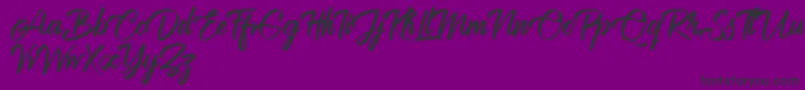 Brilliantte Personal Use Only Font – Black Fonts on Purple Background