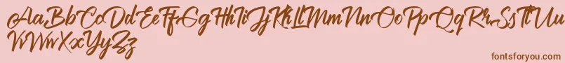 Brilliantte Personal Use Only Font – Brown Fonts on Pink Background