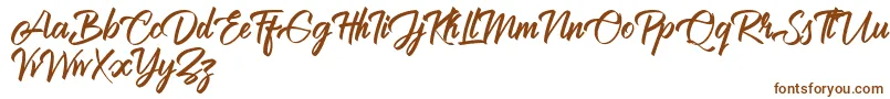 Шрифт Brilliantte Personal Use Only – коричневые шрифты на белом фоне