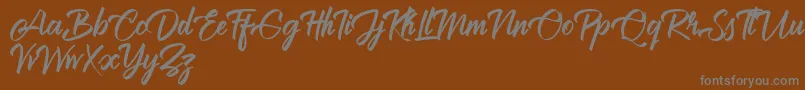 Brilliantte Personal Use Only Font – Gray Fonts on Brown Background