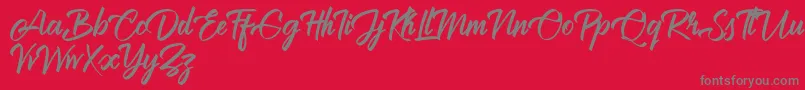 Brilliantte Personal Use Only Font – Gray Fonts on Red Background