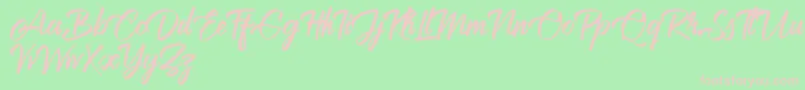Brilliantte Personal Use Only Font – Pink Fonts on Green Background