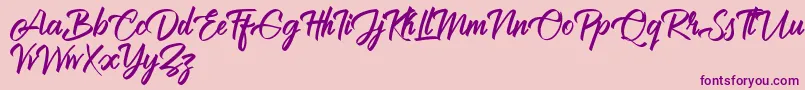 Brilliantte Personal Use Only Font – Purple Fonts on Pink Background